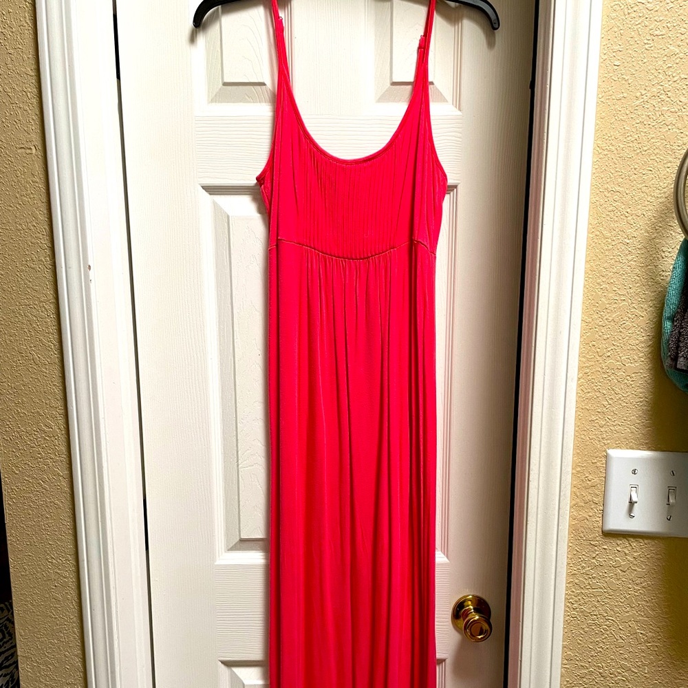 Calvin Klein Size 10 Cotton Pink Maxi Dress, Good Condition.